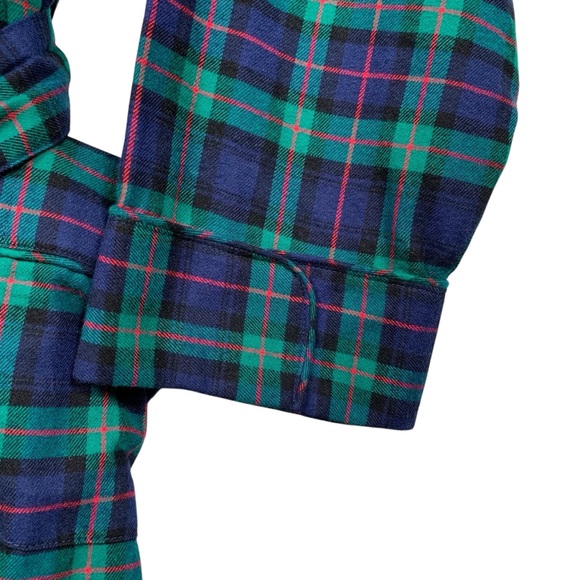 Lands’ End Tartan Plaid Flannel Robe - Picture 6 of 8